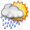 Nubes dispersas con probabilidad de lluvias