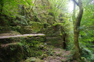 Molino en ruinas junto al puente románico del Eume