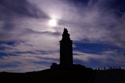 Transcendental atardecer en la Torre de Hércules