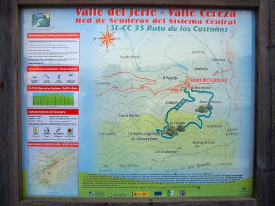 Plano de la ruta de los castaños SL-CC 35