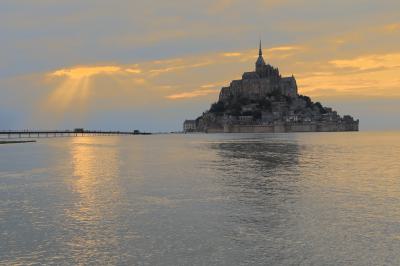 Atardecer en los meandros del Monte Saint MIchel