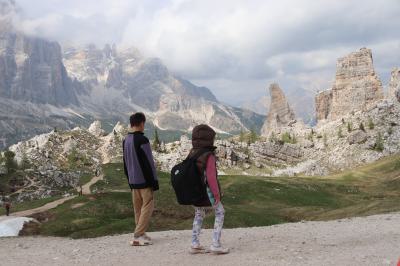Niños en Cinque Torri