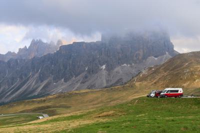Ahi pernoctamos en el Passo Giau