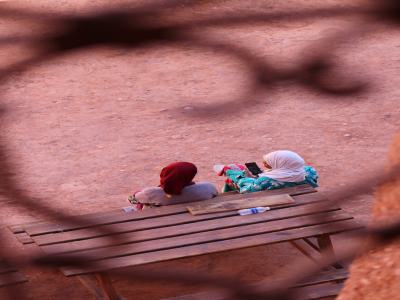 Mujeres reunidas en Kasbah Ait Ben Haddou