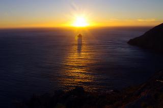 Atardecer en el faro de Finisterre